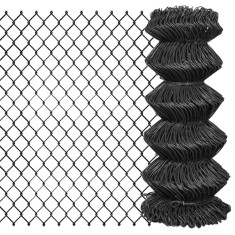 Gard plasa de sarma, gri, 25 x 0,8 m, otel