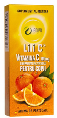 VITAMINA C PORTOCALA COPII 100MG 30CPR foto