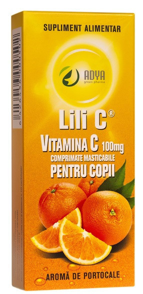 VITAMINA C PORTOCALA COPII 100MG 30CPR