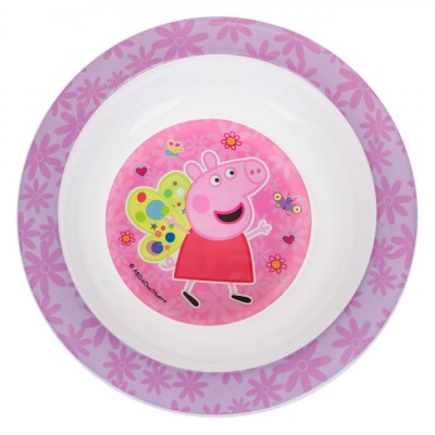 Bol Plastic Peppa Pig, Diametru 16cm, Culoare Lila foto
