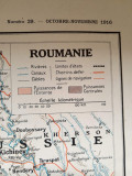 Harta Regatului Romaniei, tiparitura originala din anul 1916