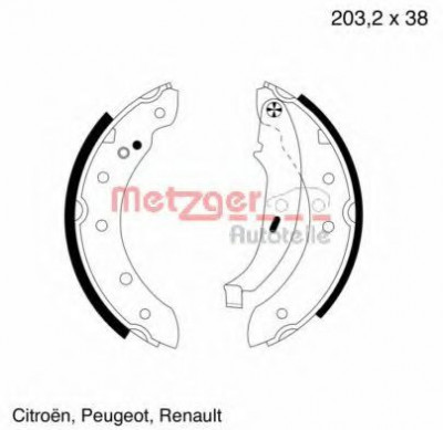 Set saboti frana PEUGEOT 206 SW (2E/K) (2002 - 2016) METZGER MG 584 foto