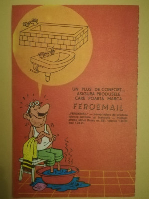 1979, Reclamă FEROEMAIL &amp;Icirc;ntreprinderea prod. tehnico-sanitare PLOIESTI comunism foto