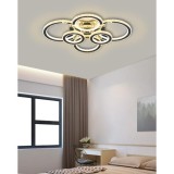 Cumpara ieftin Lustra LED Cristal 6 Cercuri cu Telecomanda wifi 2.4G