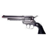 Pistol Metalic Cowboy cu 12 capse, 17 cm