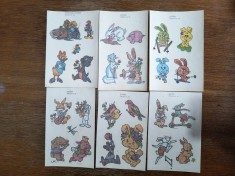 Lot 6 Sibebilduri vintage cu personaje din desene animate / C1DP foto