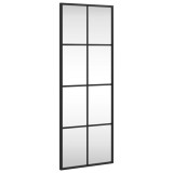 Cumpara ieftin Oglinda de perete, negru, 30x80 cm, dreptunghiulara, fier
