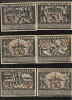 Set Notgeld 2 x 50 + 100 + 3 x 150 pf Osterfeld, Europa