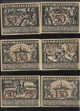 Set Notgeld 2 x 50 + 100 + 3 x 150 pf Osterfeld, Europa