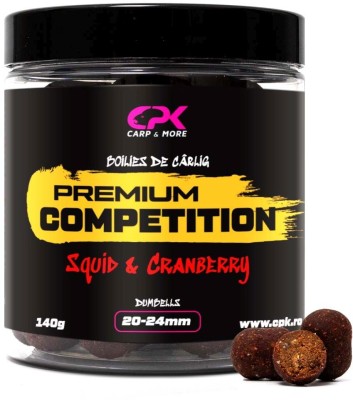 Boilies De Carlig CPK Premium Competition Dumbells, Squid-Cranberry, 20-24mm, 140g foto