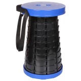 Scaun rotund telescopic, MAKS, portabil, retractabil, extensibil, pliant, pentru outdoor, camping, pescuit, albastru