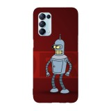 Husa compatibila cu Oppo A54 5G, Viceversa, model Mad Bender Futurama, Silicon, TPU, Transparent, Carcasa