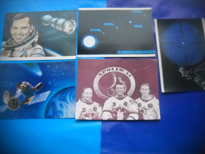 HOPCT LOT NR 918 DUMITRU PRUNARIU SI -COSMOS /SPACE -5 CARTI POSTALE-NECIRCULATE