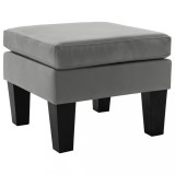 Cumpara ieftin Taburet, gri, piele ecologică