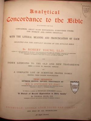 ROBERT YOUNG - WM. B. STEVENSON - ANALYTICAL CONCORDANCE TO THE BIBLE - INDEX foto