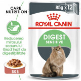 Cumpara ieftin Royal Canin Digest Sensitive Care Adult, hrana umeda pisica in sos/ gravy, 12x85 g