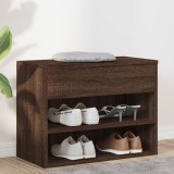 VidaXL Bancă pentru pantofi stejar maro 60x30x45 cm lemn prelucrat