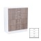 Comodă Miami cu 4 sertare 80x92 cm stejar York-alb