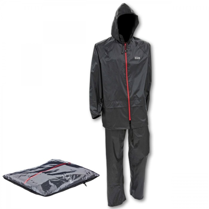 Costum de Ploaie DAM Protec Rainsuit Negru, Marime 2XL