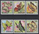 Burundi 1968 - Fluturi, 3 serii, 6 poze, MNH, Nestampilat