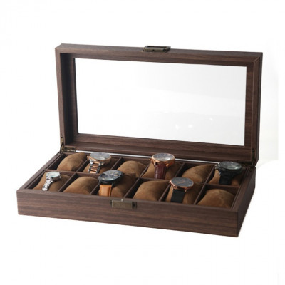 Cutie pentru 12 ceasuri Tabacco Brown - Culoare Maro - WZ4320 foto