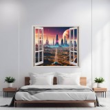 Folie imprimata color pentru decor perete locuinta, dimensiune 125 x 110cm, model: VIEW TO HAVEN 03, AVEX