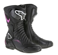 Cizme moto dame Alpinestars Stella SMX-6 V2, negru/fucsie marime 38 foto
