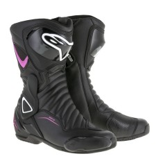 Cizme moto dame Alpinestars Stella SMX-6 V2, negru/fucsie marime 38