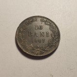 Moneda 10 Bani 1867, Carol I, Varianta Watt, Moneda Veche Romaneasca