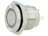 Comutator anti-vandalism SPST-NO 2A/36VDC IP65 verde