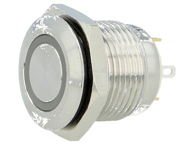 Comutator anti-vandalism SPST-NO 2A/36VDC IP65 verde