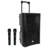 BOXA PORTABILA 15&#039;&#039;/38CM 300W RMS TWS CU BT/USB + 2 MIC WIRELESS