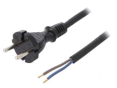 Cablu Electric 2x1,5mm2 Negru 4,5m 16A foto