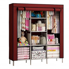 Dulap textil Storage Warderobe 88130, 130 x 45 x 175 cm, 8 rafturi foto