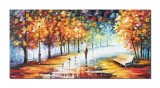 Cumpara ieftin Tablou gigant pictat manual, Pe drumul meu, 140x70cm ulei pe panza in cutit efect 3D, gata de expus pe perete