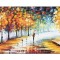 Tablou gigant pictat manual, Pe drumul meu, 140x70cm ulei pe panza in cutit efect 3D, gata de expus pe perete