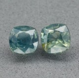 Safire pereche verzi 1.23 ct