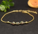 Bratara din Argint 925 model Bile Multifatetate -GOLD- MULTICOLOR ARG21A, Argintboutique