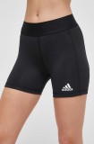 Adidas Performance pantaloni scurți de antrenament Techfit culoarea negru, uni, medium waist FK0993