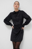 Abercrombie &amp; Fitch rochie culoarea negru, mini, drept