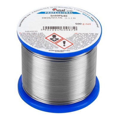 ROLA FLUDOR SN60PB40 CYNEL 1.2MM 500G - LUT0108-500 foto