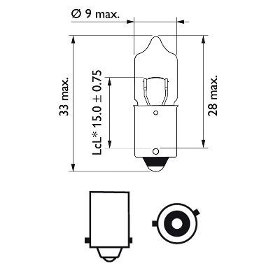 Set 2 Becuri 12V H6w Bax9s (Blister) Vision Philips 95230 12036B2 foto