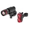 Set Far LED 1W si STOP LED 2x0.5W pentru bicicleta pe baterii 2x