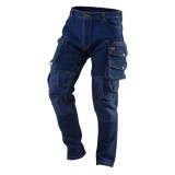 Cumpara ieftin Pantaloni de lucru tip blugi, cu intariri pentru genunchi, model Denim, marimea M/50, NEO