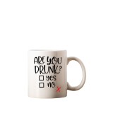 Cana alba personalizata &#039; Are You Drunk ? &#039; , INOVATIX&reg;. 330 ml