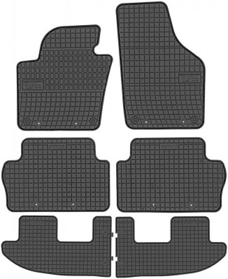 Set Covorase Auto Cauciuc Negro Seat Alhambra 2 7 Locuri 2010&amp;rarr; 0405 + 04051 foto