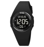 Cumpara ieftin Ceas Copii TIO Sport Negru, Quartz Analog, Silicon, Rezistent Apa 3ATM, 37mm
