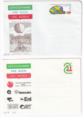 FILATELIE TEMATICA - PLIC ITALIA TEMATICA AVION AVIOANE AVIATIE AIRMAIL AEROGRAM foto