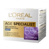 Crema antirid pentru fata de noapte Age Specialist 55+, 50ml, L&#039;Oreal Paris