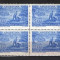 ARGENTINA 1956 - REGIUNEA PAMPA. FERMIER. TIMBRU IN BLOC DE 4 NESTAMPILAT, EW15